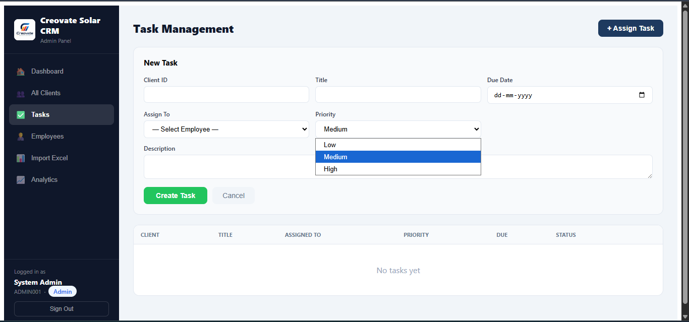 Admin panel screenshot 3