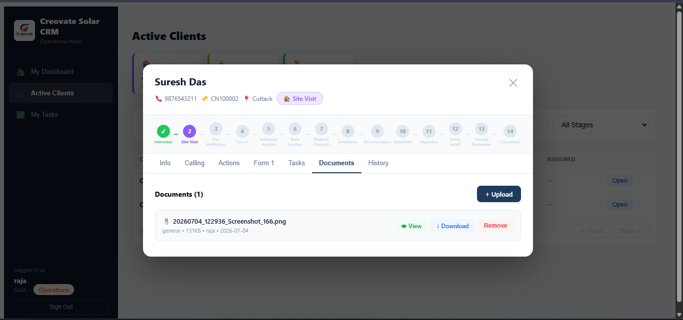 Operations panel screenshot 8